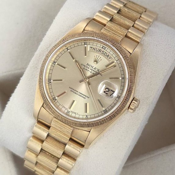 Rolex Day-Date 36 Bark Champagne 18078