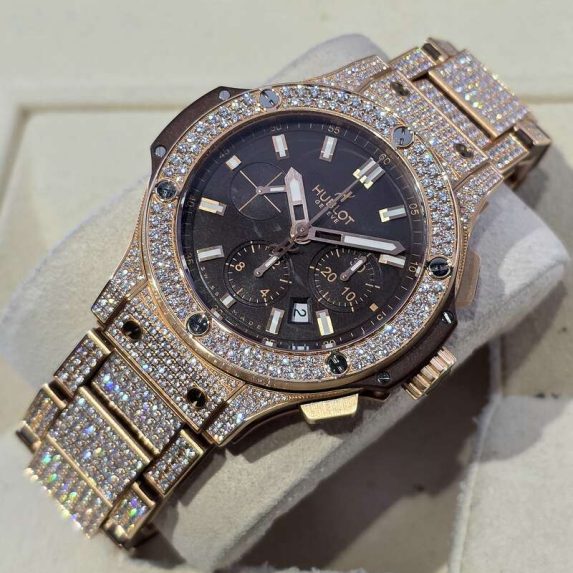 Hublot Big Bang Chronograph Rose Gold Factory Diamond Set