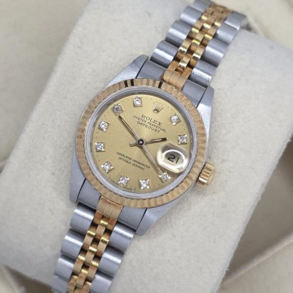 Rolex Lady-Datejust 26 Champagne Diamond 69173