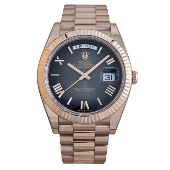 Rolex Day-Date 228235 Rose Gold slate ombré dial