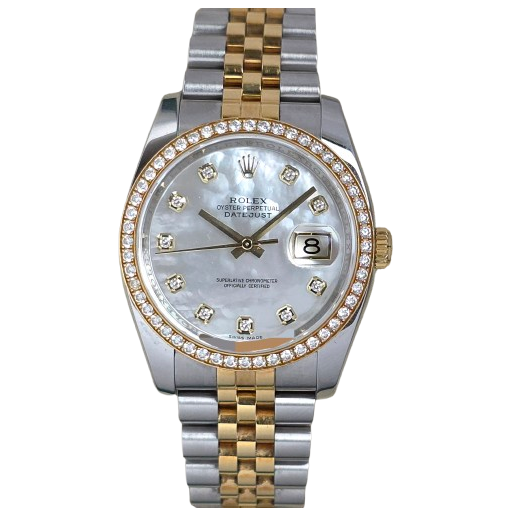 Rolex Datejust 36 Factory Diamond Pearl Dial 116243