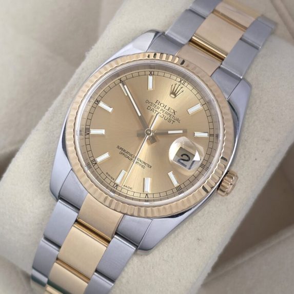 Rolex Datejust 36 Champagne Stick Dial 116233