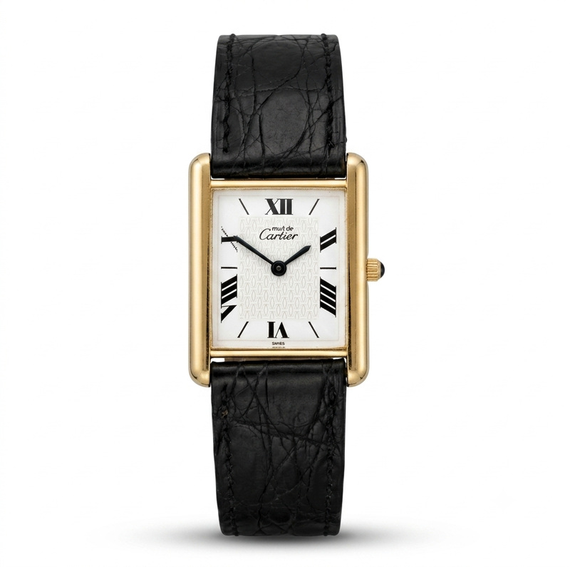 Cartier Tank Must Large White Roman 1615 Box Papers