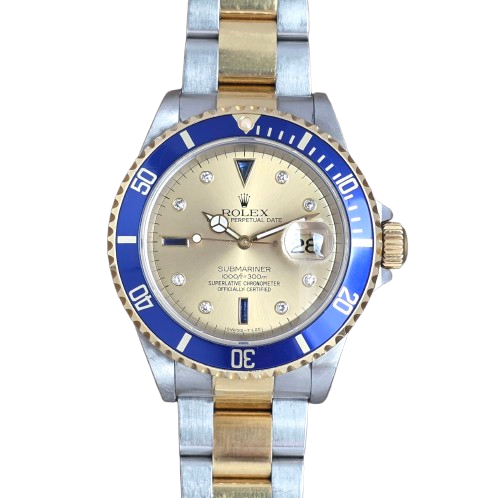 Rolex Submariner Date Champagne Serti 16613