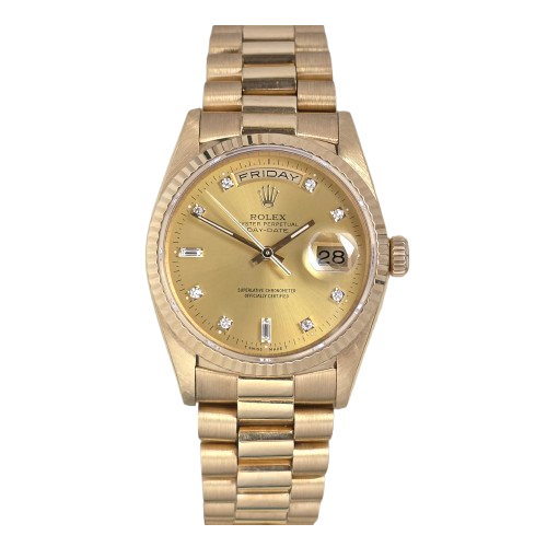 Rolex Day-Date 36 Champagne Diamond 18238