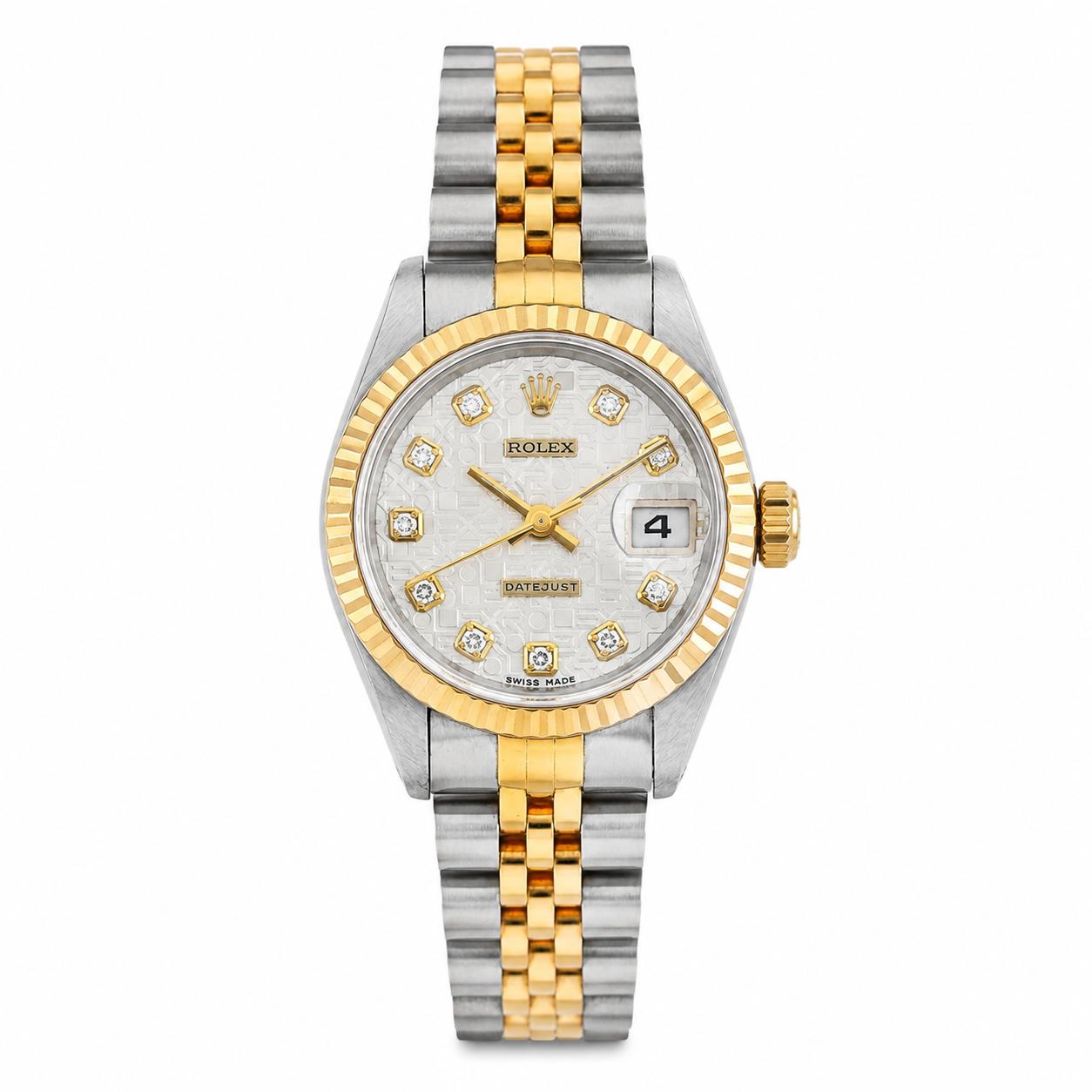 Rolex Lady-Datejust 26 Silver Jubilee Motif Dial 69173