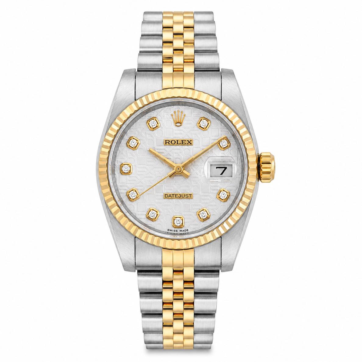 Rolex Datejust 36 Silver Jubilee Motif Diamond Dial 16233