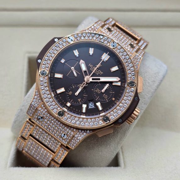 Hublot Big Bang Chronograph 44 Rose Gold Factory Diamonds