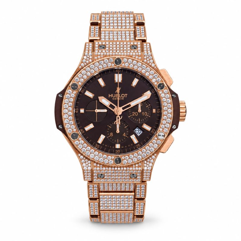 Hublot Big Bang Chronograph 44 Rose Gold Factory Diamonds