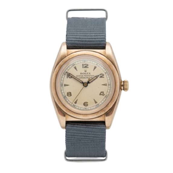 Rolex Oyster Perpetual Bubble Back 3131 Rose Gold