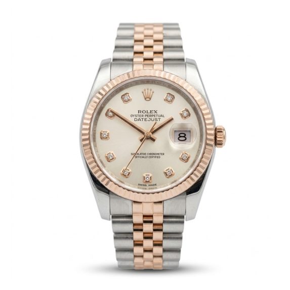 Rolex Datejust 36 Rose Gold 116231 Sundust Diamond Dial