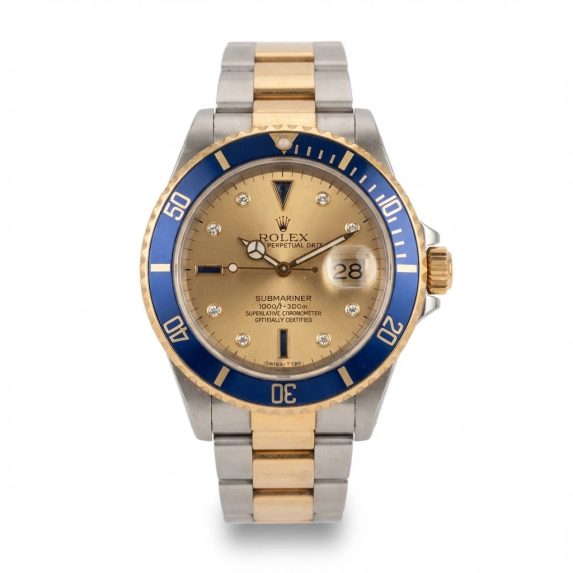 Rolex Submariner Date Champagne Serti 16613