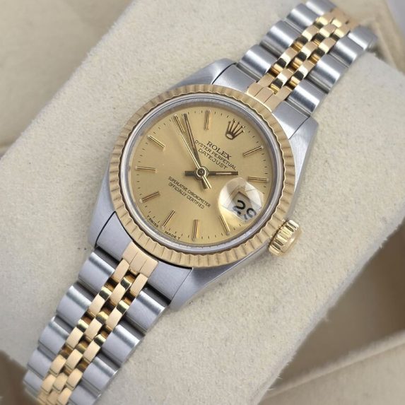 Rolex Lady-Datejust 26 Champagne Stick 69173 1989