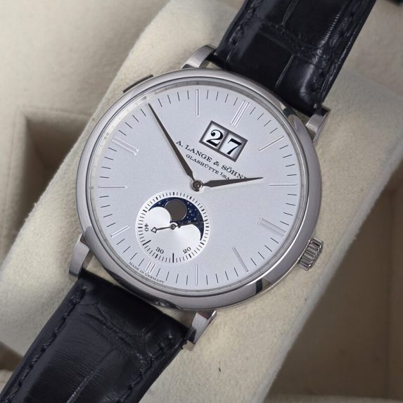 A Lange & Sohne Saxonia Moonphase White Gold 384.026