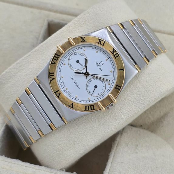 Omega Constellation Manhattan Day-Date 33 White Dial 396.1070