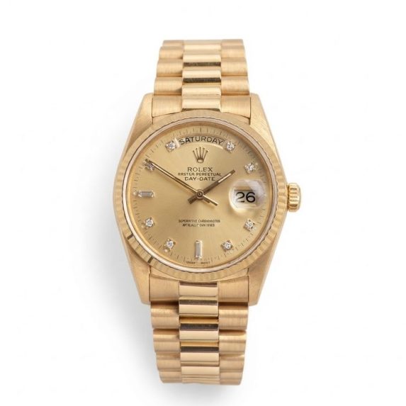 Rolex Day-Date 36 Champagne Diamond Dial 18038