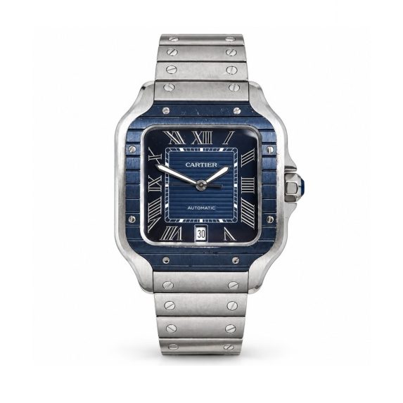 Cartier Santos De Cartier Striking Blue Bezel WSSA0048