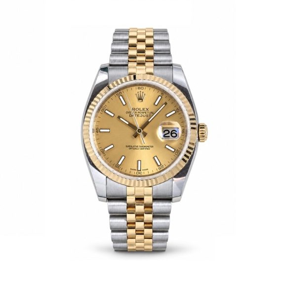 Rolex Datejust 36 Champagne Stick Dial 116233 2009