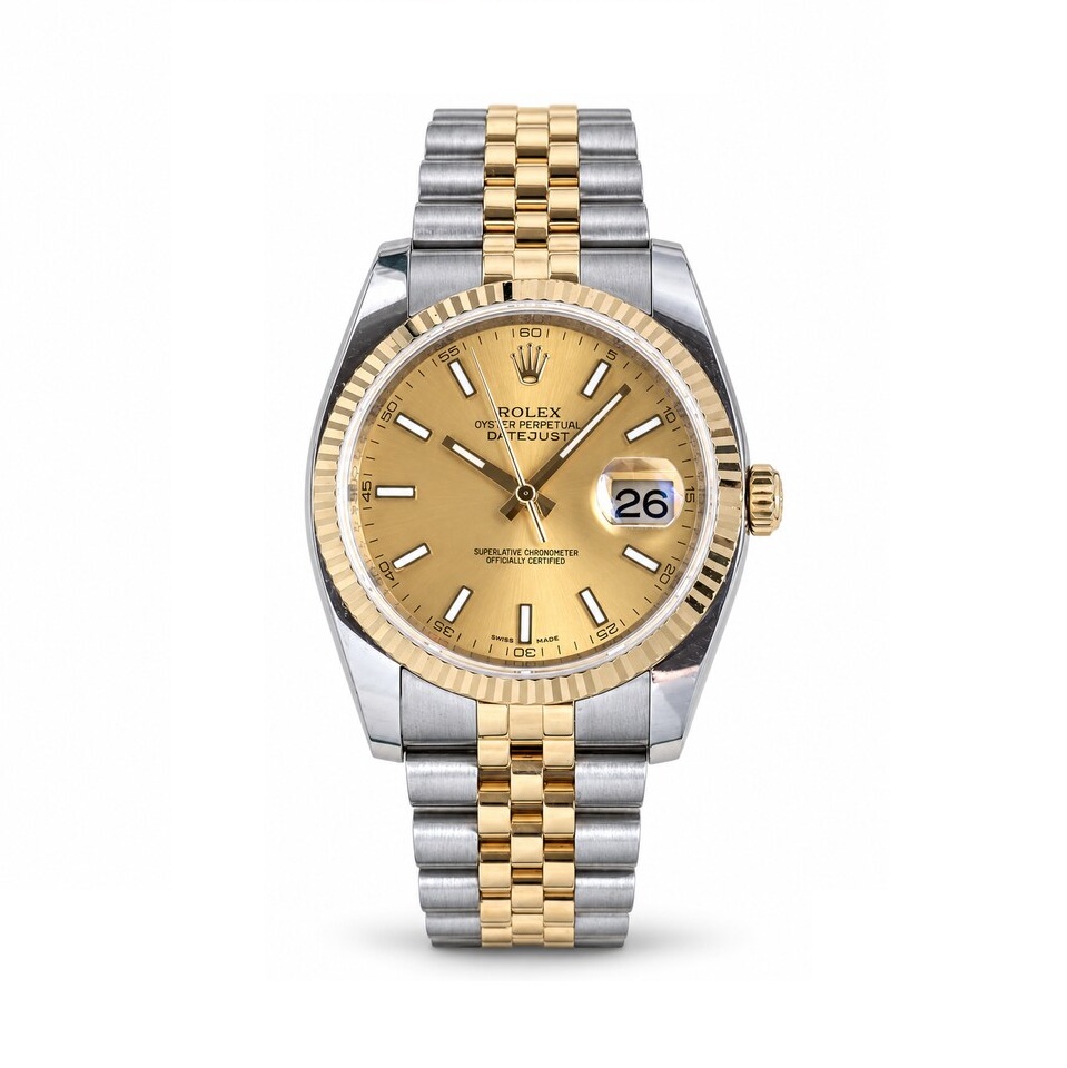 Rolex Datejust 36 Champagne Stick Dial 116233 2009