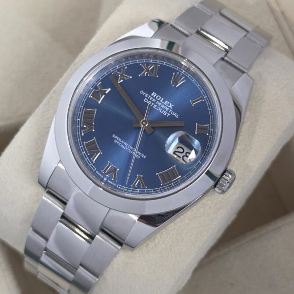 Rolex Datejust 41 126300 Blue Azzurro Roman Dial